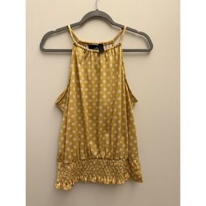 DayTrip Buckle Mustard Yellow Boho Racerback Womens Stretchy‎ Large Top Tank